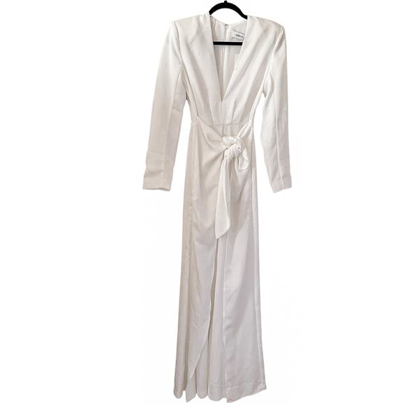 Misha Lotti Satin Jumpsuit Ivory - Picture 6 of 11